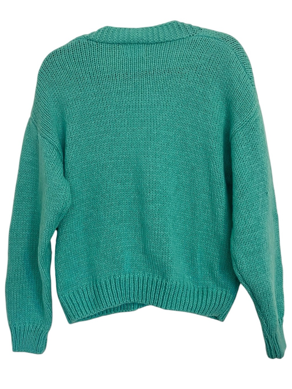 Luna Ivy Mint Green Strawberry Chunky Knit Cardigan NWT Small - Picture 5 of 7